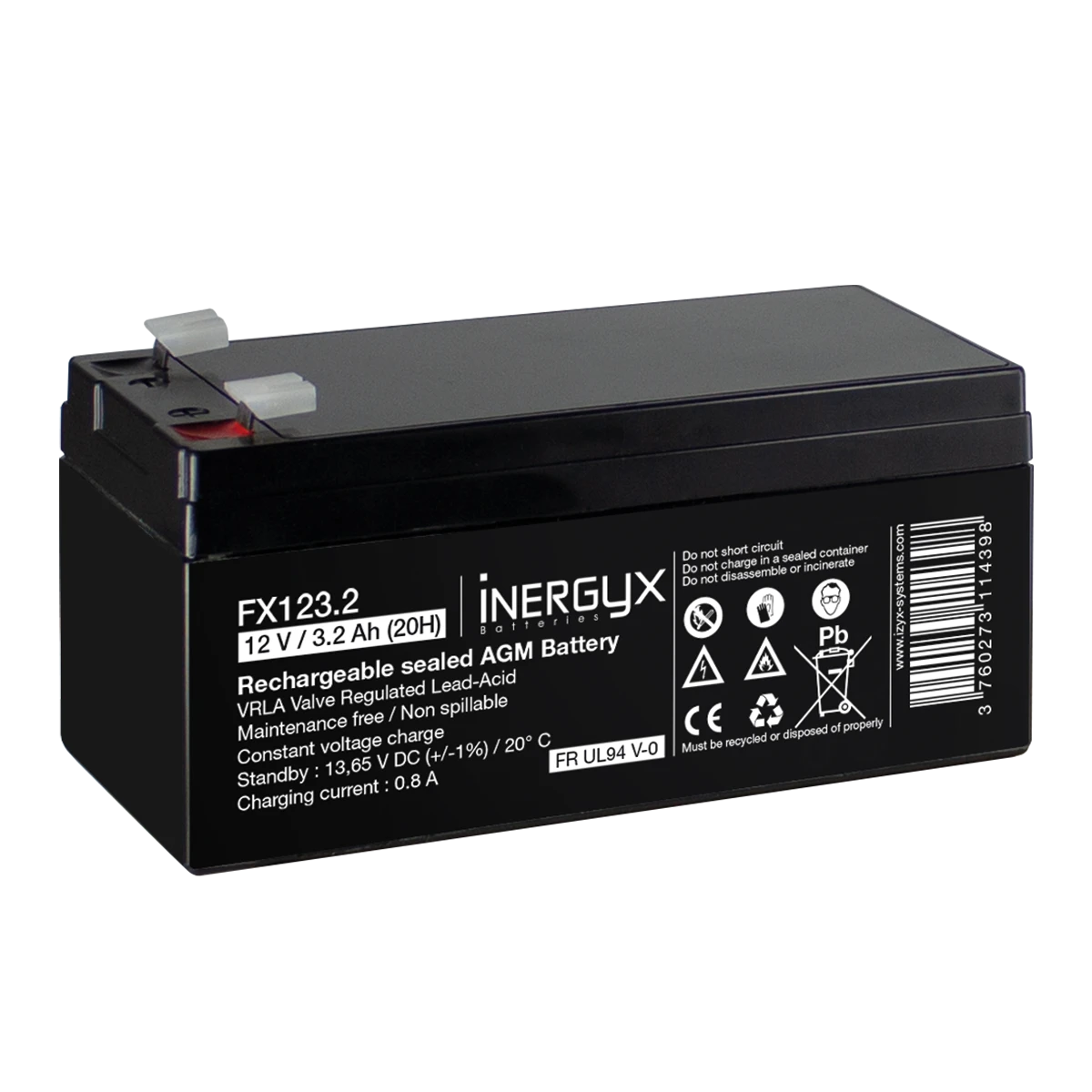 Batterie électrique 12V 3.2Ah IZYX-SYSTEMS