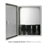 Coffret métal vide étanche IP66 avec batteries PSWB405020 + 3 FX1218 | IZYX SYSTEMS