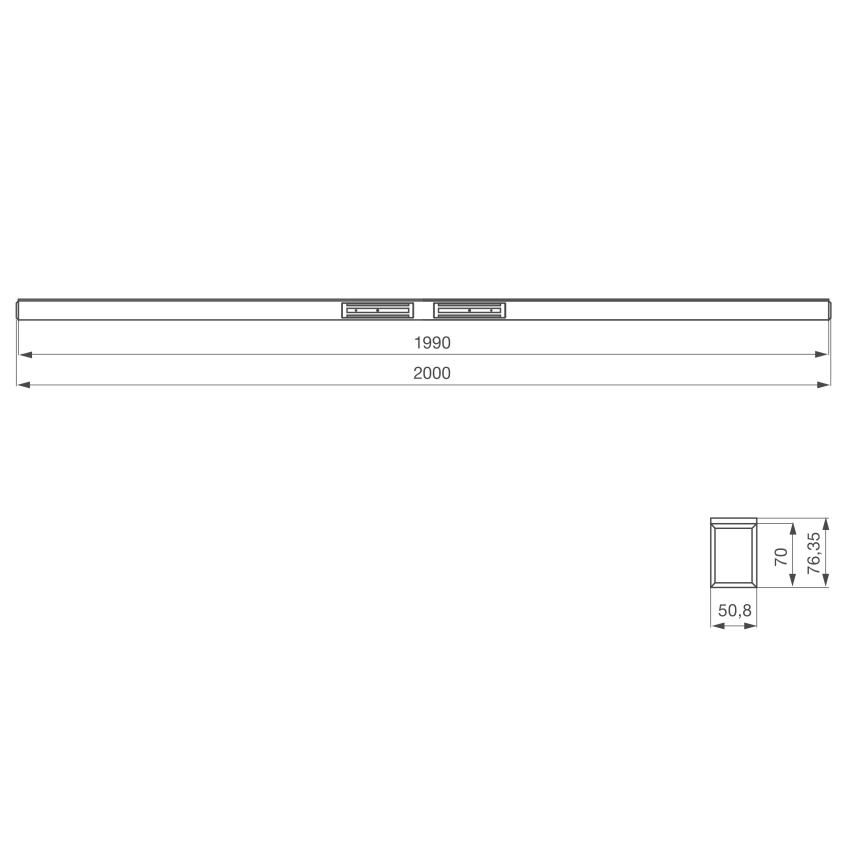 Tube électromagnétique horizontal série 2 X 550 Kg, 24 ou 48V, avec 2 contacts inverseurs