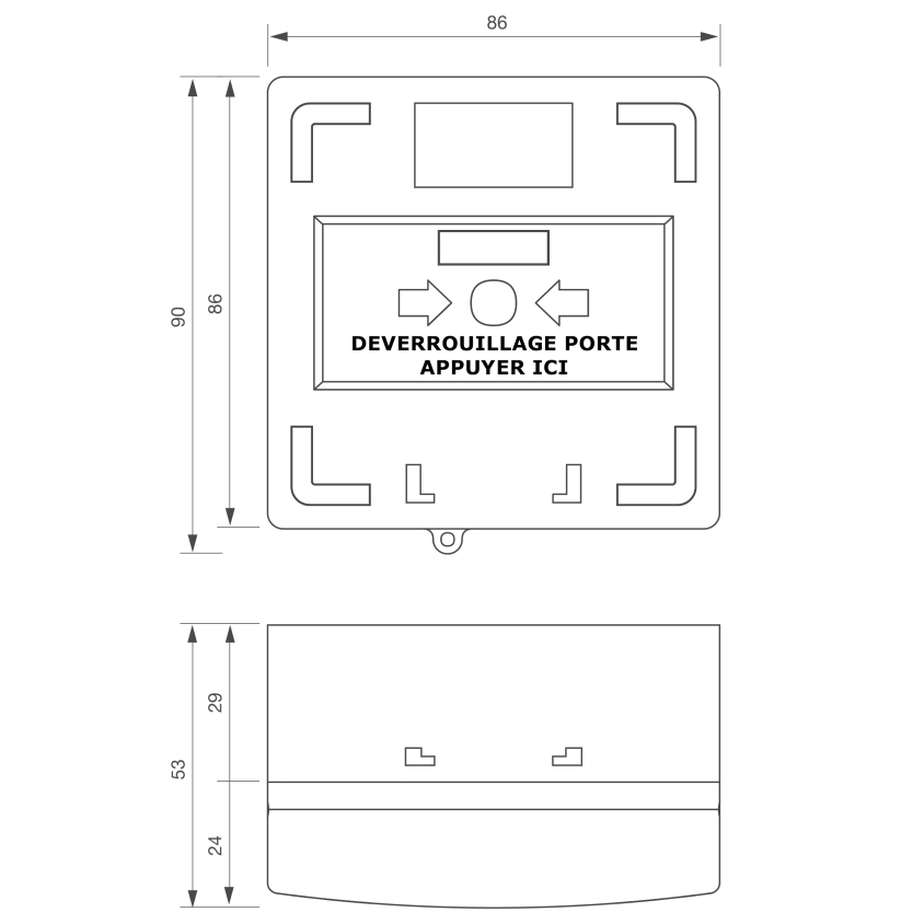 Déclencheur manuel VERT 3 contacts 12 à 24 V DC, lumineux et sonore| Izyx Systems