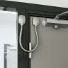 DLX40, Passage de câble antivandale en applique, sur porte intérieure, longueur 40 cm, gaine acier zingué, IP64 | IZYX SYSTEMS