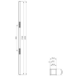 Tube électromagnétique vertical série 2 x 550 Kg, 12 ou 24V
