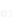 EXS86AP, Bouton poussoir EXS ABS, en applique, plan technique | IZYX SYSTEMS