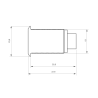 IRS19, Capteur infrarouge , Ø 19 mm, sans contact acier inoxydable, 12 à 24V, plan technique | IZYX SYSTEMS