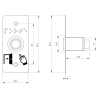 IRS19BP101, Capteur infrarouge , Ø 19 mm sans contact sur plaque étroite, 12 à 24 V, plan technique | IZYX SYSTEMS