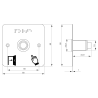 IRS19P201, Capteur infrarouge, Ø 19 mm, sans contact sur plaque carrée, 12 à 24 V, plan technique | IZYX SYSTEMS