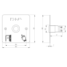 Bouton poussoir, Ø 19 mm, en acier inoxydable, cosses à souder