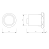 Bouton poussoir PMR, Ø 25 mm