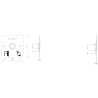 SS25PMRP225? Bouton poussoir PMR, Ø 25 mm, sur plaque carrée, plan technique | IZYX SYSTEMS