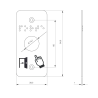 SSP101, Plaque acier inoxydable, perçage Ø 19 mm,  picto "Porte + doigt" et "PORTE"  braille, plan technique | IZYX SYSTEMS