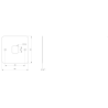 SSP225VGK-T25, Plaque acier inoxydable 80 x 80 mm, perçage tête VIGIK / T25, plan technique | IZYX SYSTEMS