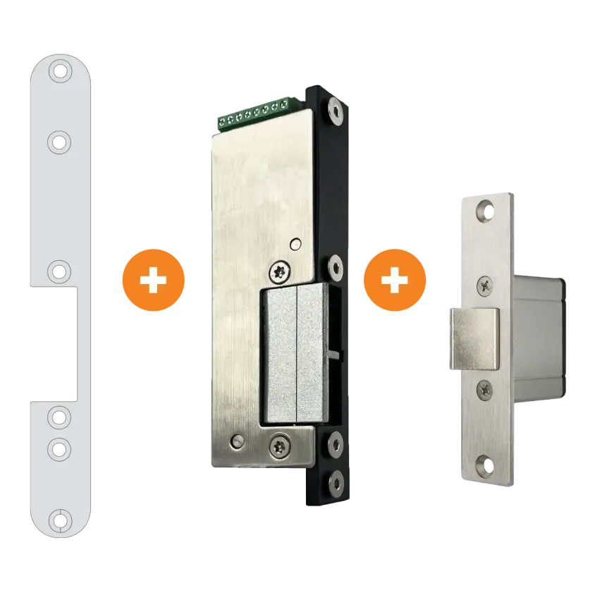 Gâche électrique issue de secours à encastrer 24 mm, DIN gauche 24/48 V DC