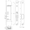 335XK2448, Verrou électrique à encastrer, 24/48 V DC, issues de secours, NF S 61-937, plan technique | IZYX SYSTEMS