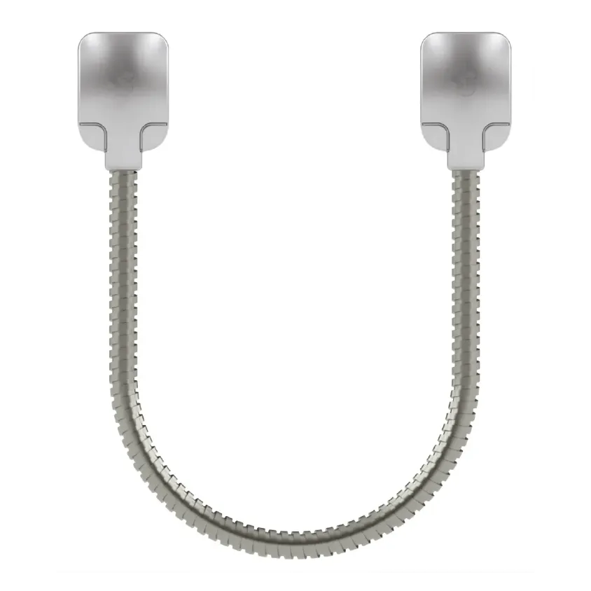 Passage de câble antivandale en applique, longueur 40 cm, gaine acier inoxydable, IP64