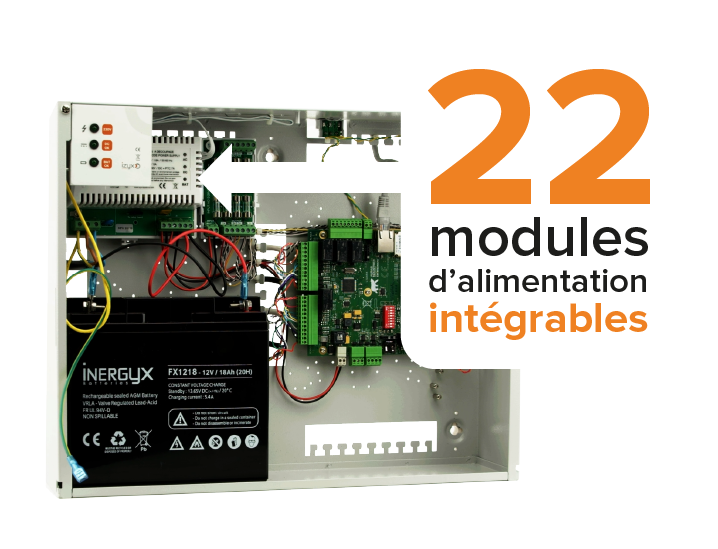 Alimentation chargeur en coffret électrique pour cartes électroniques 22 modules d'alimentation intégrables | IZYX-SYSTEMS